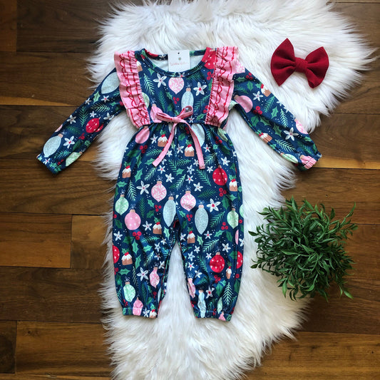 A pink Christmas Romper